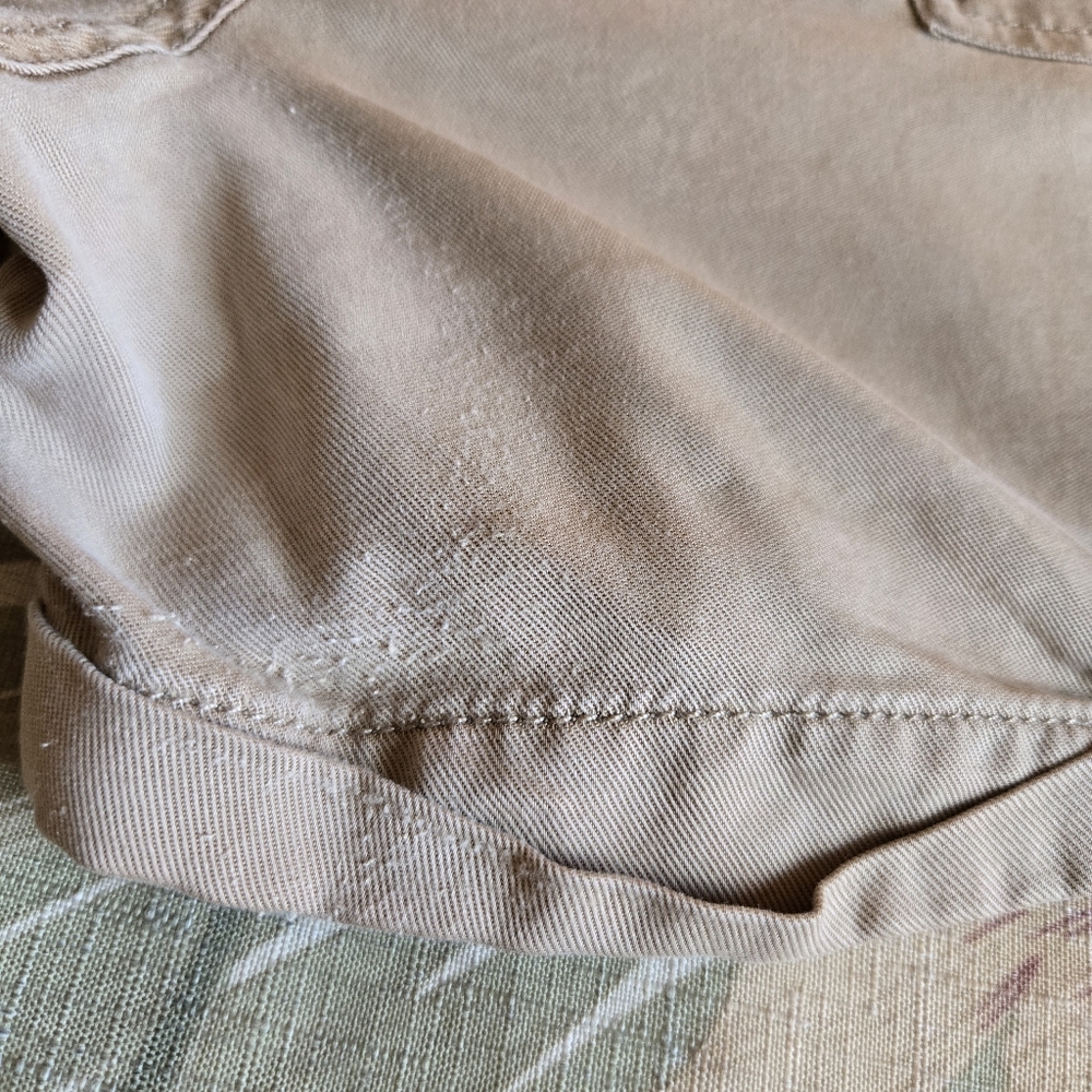 3/$25 Gap Khaki Lyocell Shorts Large Cargo Cuffed Drawstring Safari Casual - Picture 9 of 11